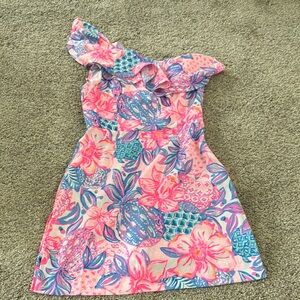 Lilly Pulitzer Pink One-Shoulder Sundress Resort Wear